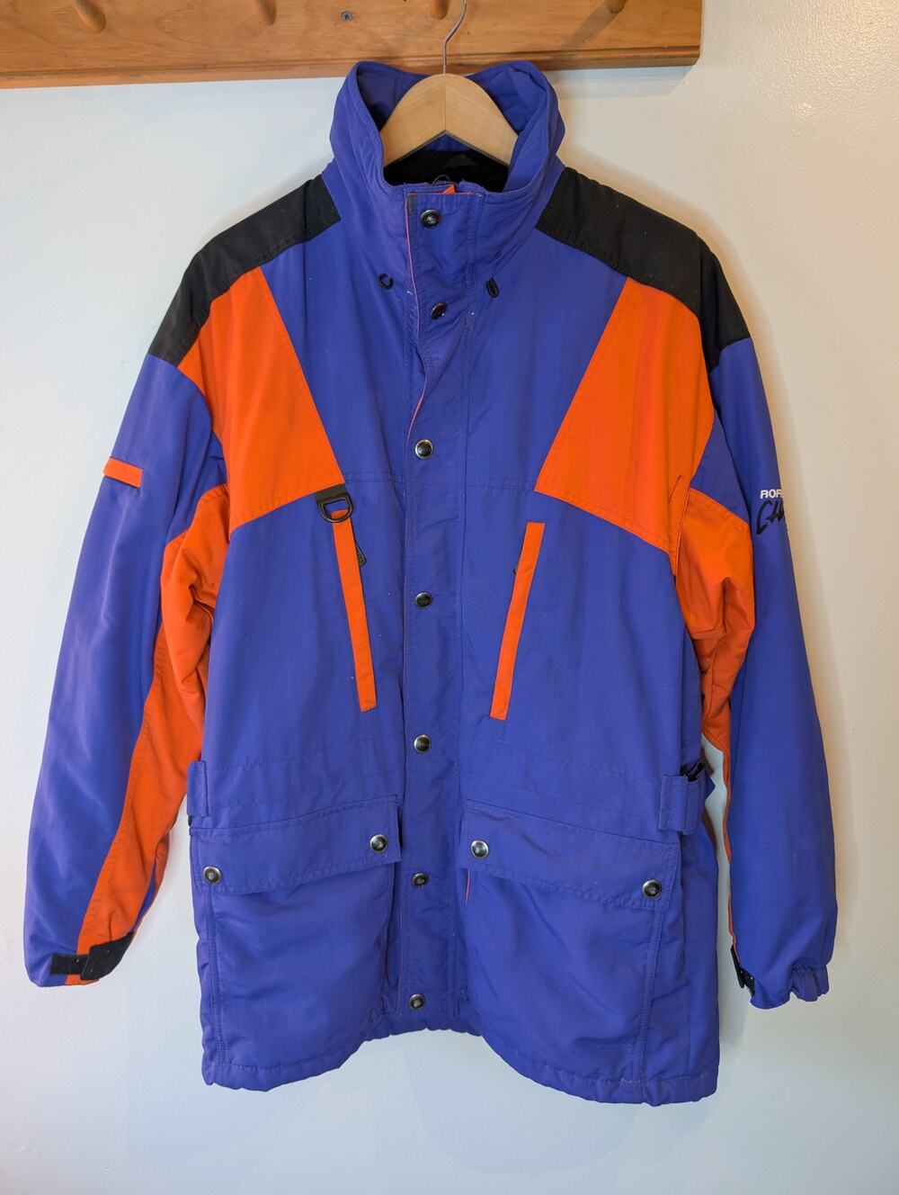 Vintage Roffe Challenge Systemz Ski Jacket Purple Orange Colorblock Ultrex M